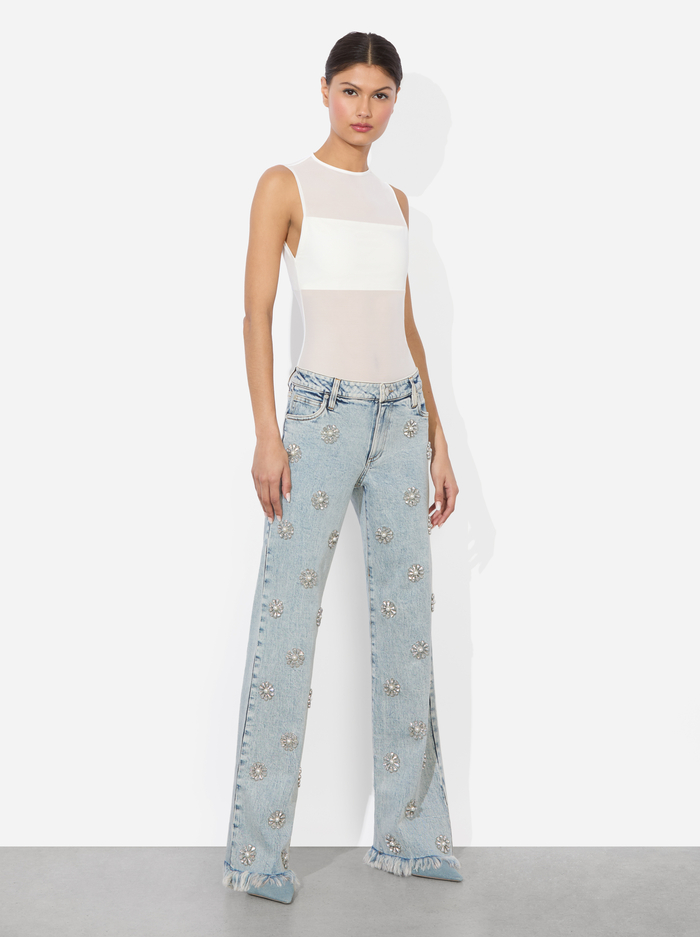 ROXIE EMBELLISHED JEAN - GEMMA LIGHT BLUE image 1 - Alice And Olivia