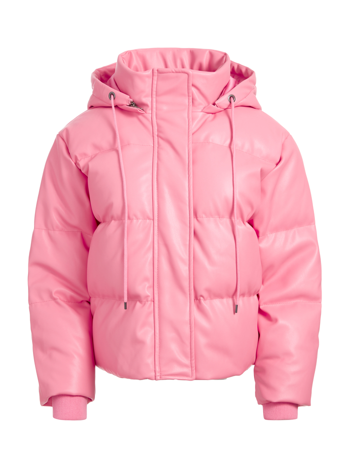 ROBINSON VEGAN LEATHER PUFFER - CALYPSO PINK image 5 - Alice And Olivia