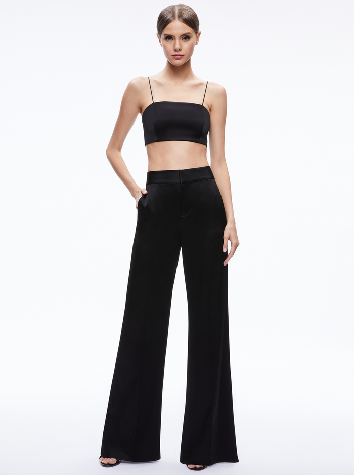 SASHA THIN STRAP CROP TOP - BLACK image 4 - Alice And Olivia