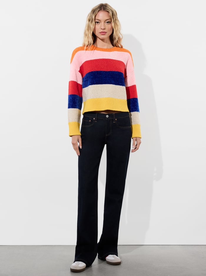 LOUIE PULLOVER - MULTI STRIPE image 1 - Alice And Olivia