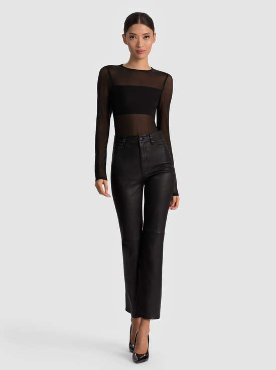 BLACK-BANDEAU LONG SLEEVE BODYSUIT