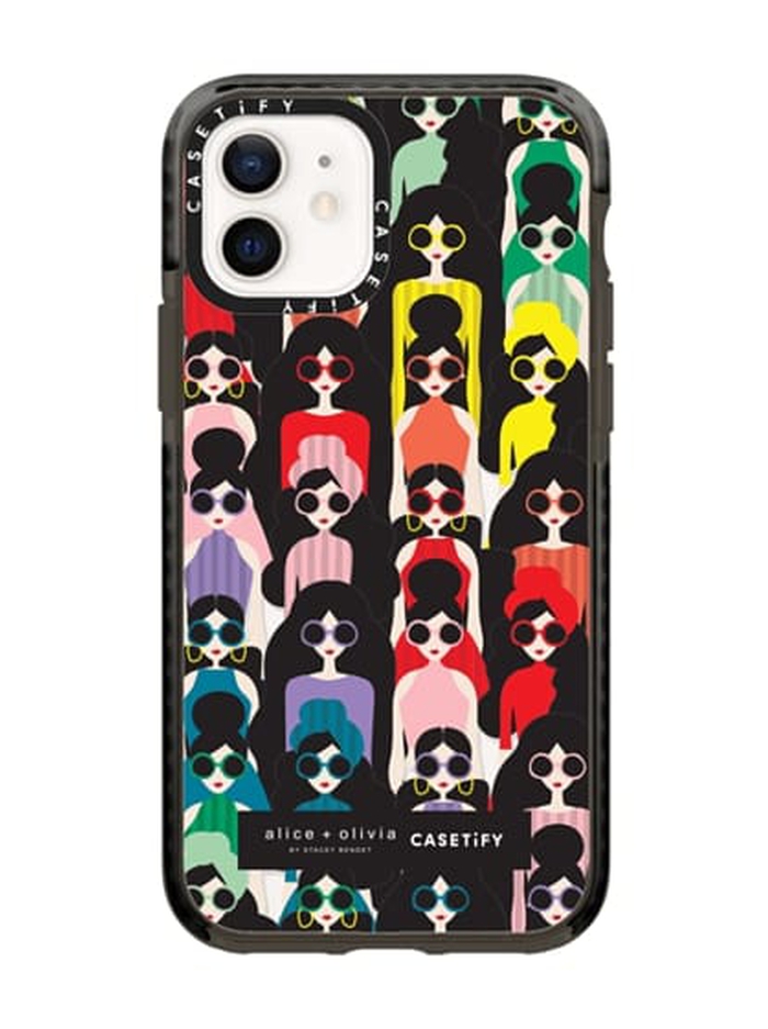 AO X CASETIFY STACEFACE IMPACT CASE FOR IPHONE 12 - RAINBOW STACE image 1 - Alice And Olivia