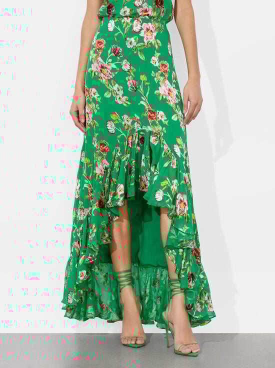 HAMPTONS FLORAL-SORAYA HIGH LOW SKIRT