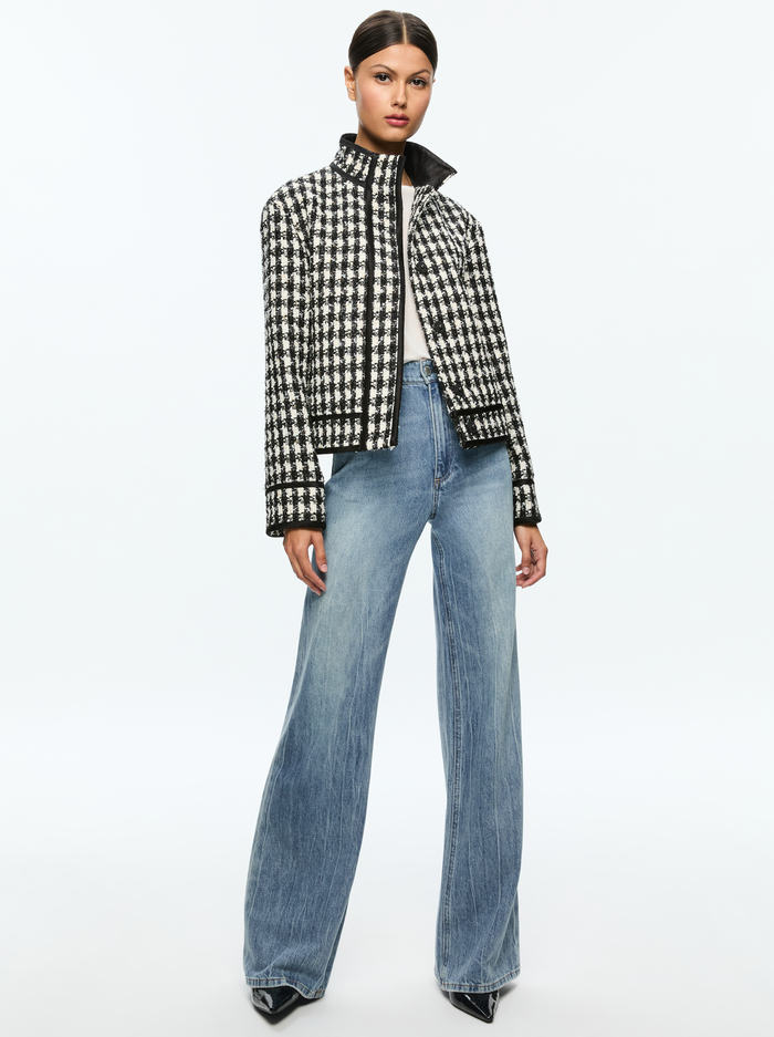 CORWIN JACKET - BLACK/WHITE image 4 - Alice And Olivia