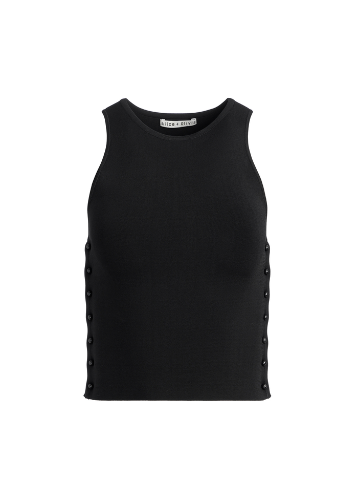 SOLEIL OPEN SIDE TANK - BLACK image 5 - Alice And Olivia