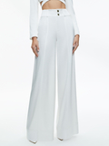 MAME HIGH RISE WIDE LEG PANT - OFF WHITE