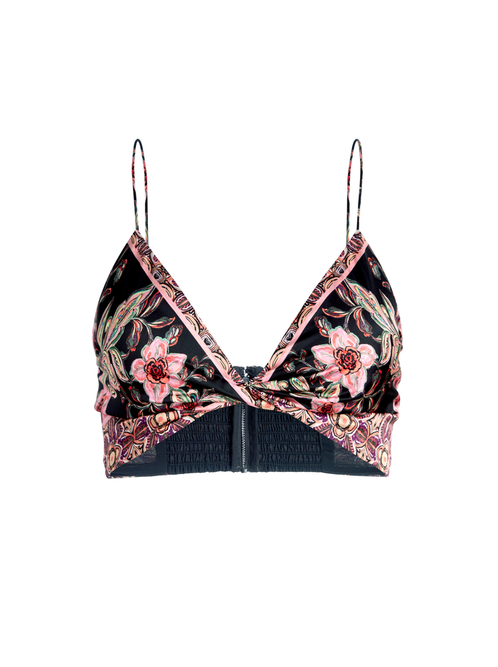 TAY TWIST FRONT BRALETTE - CANOPY TILE BLACK image 5 - Alice And Olivia
