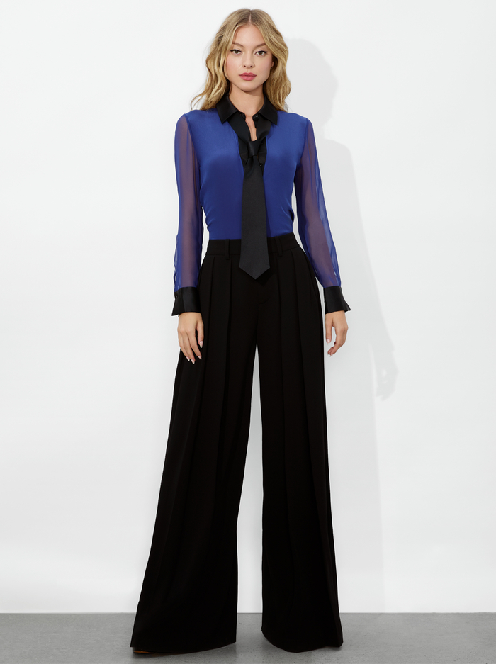 BRADY SILK BLOUSE - MIDNIGHT BLUE image 1 - Alice And Olivia