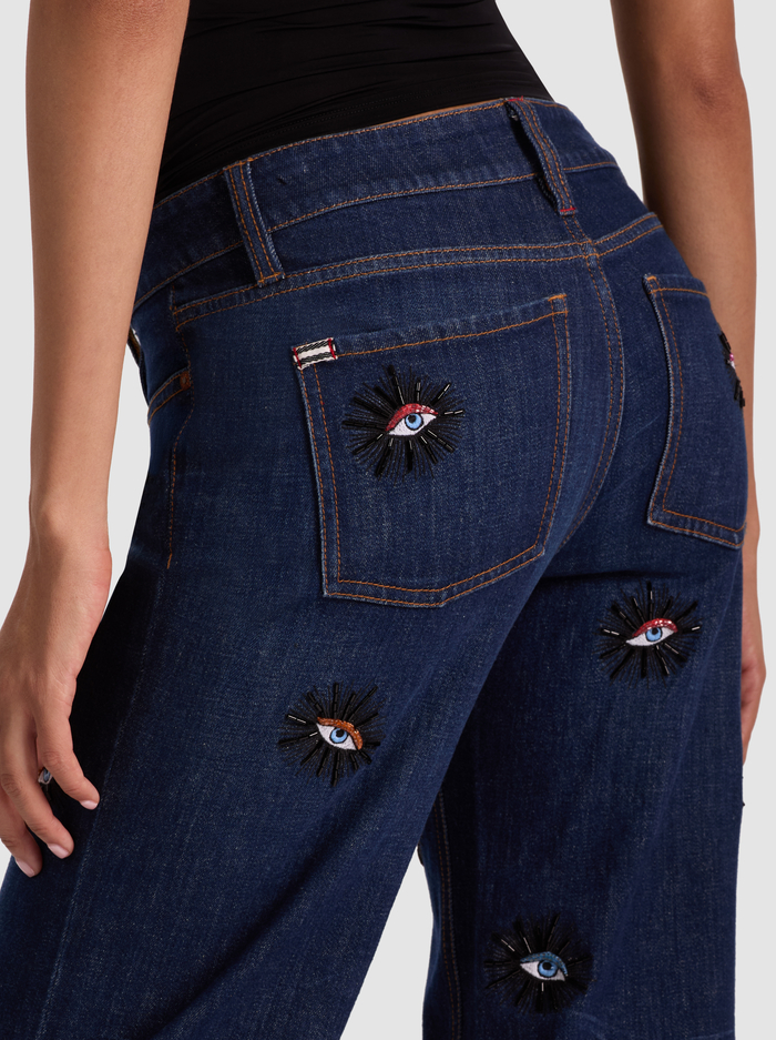 ROXIE EMBELLISHED JEAN - CATHERINE DARK image 3 - Alice And Olivia