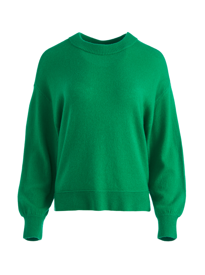 DENVER ROUND HEM SWEATER       - DARK EMERALD image 5 - ALICE + OLIVIA