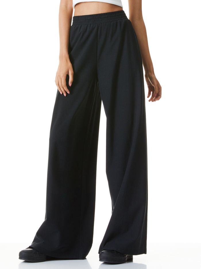 KENLEY PALAZZO PANT - BLACK - Alice And Olivia