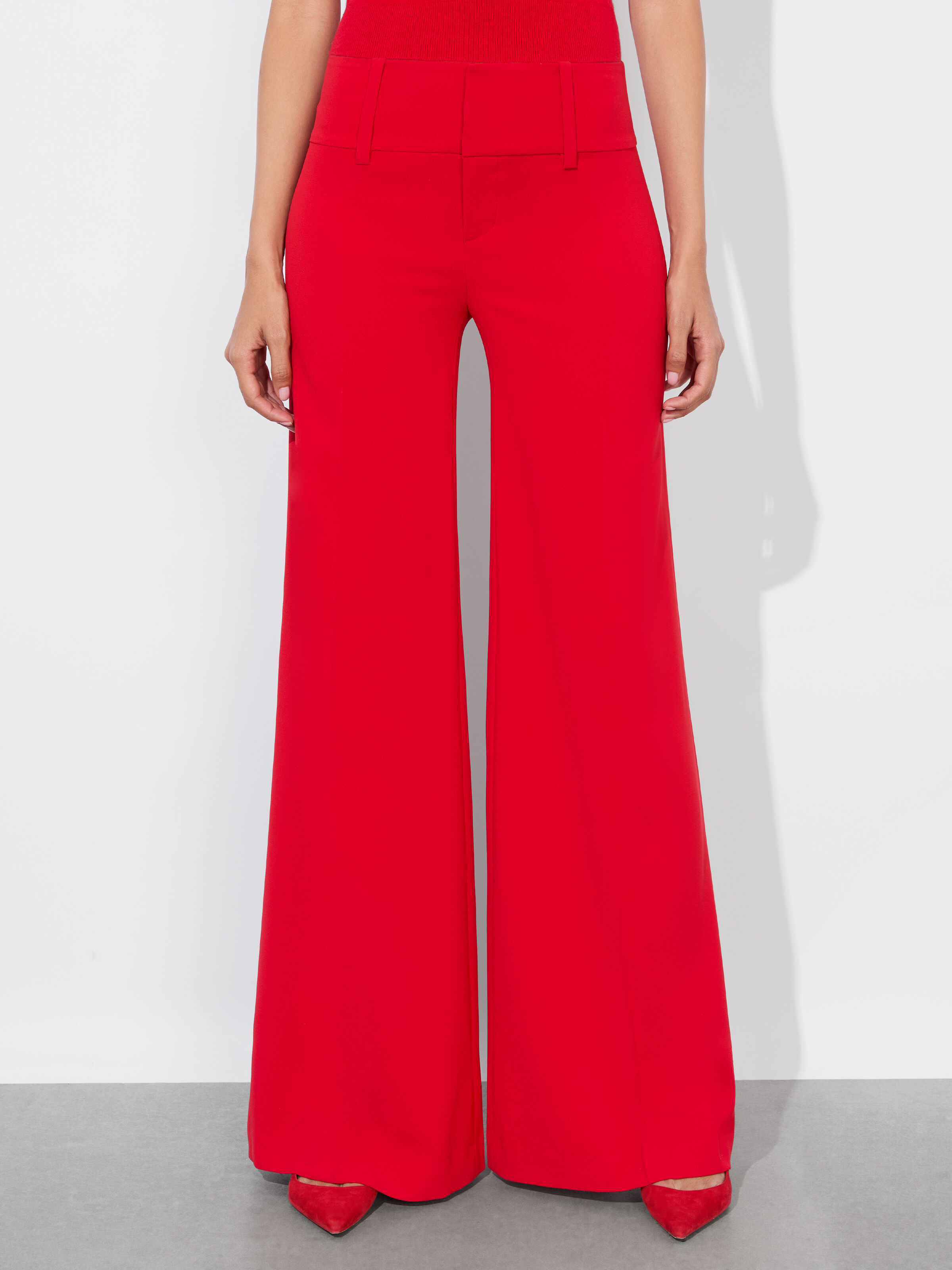 Olivia Pant In Bright Ruby | Alice + Olivia Olivia Pant In Bright Ruby | Alice + Olivia
