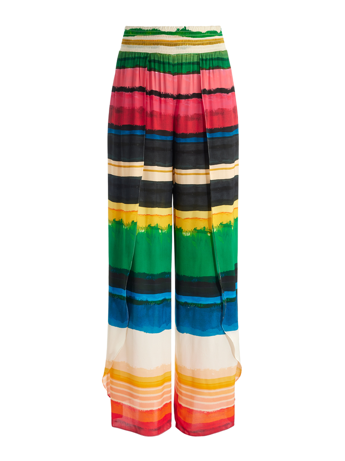 LARISSA OPEN PLEAT PANT - RAINBOW REEF image 6 - Alice And Olivia