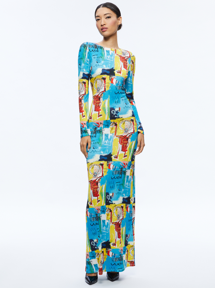 A+O X BASQUIAT DELORA MAXI DRESS - UNTITLED - Alice And Olivia