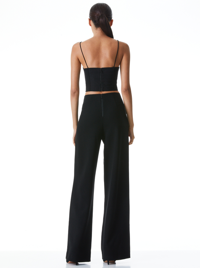 RAY BUTTON FRONT PANT - BLACK image 1 - Alice And Olivia