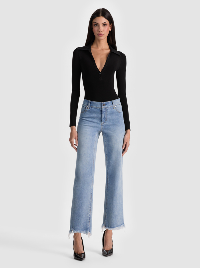 KEENAN POLO BODYSUIT - BLACK image 1 - ALICE + OLIVIA