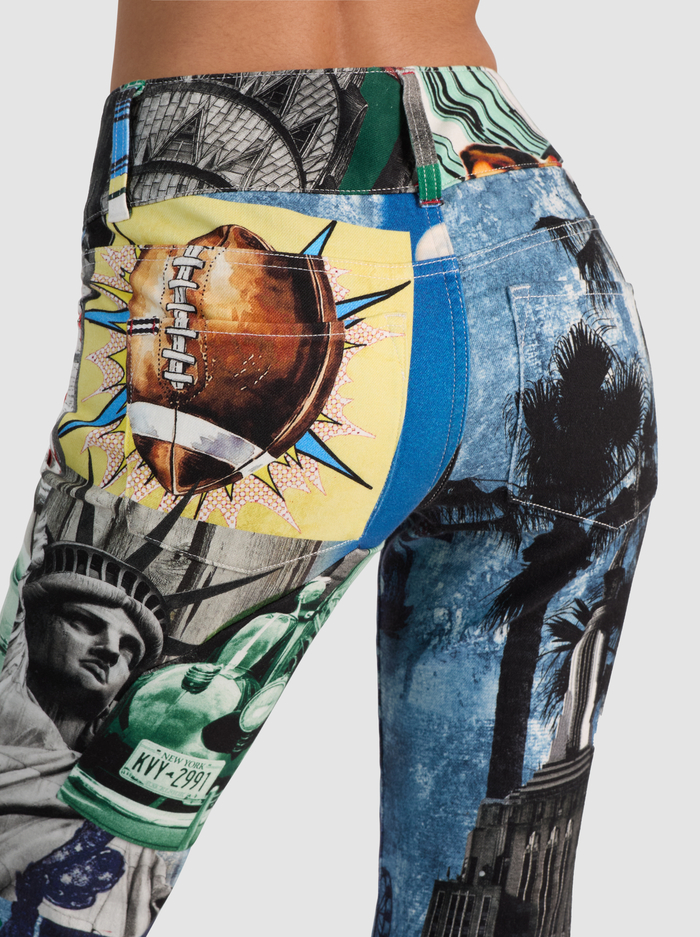 KAI LOW RISE PRINTED JEAN - OPEN ROAD image 4 - ALICE + OLIVIA