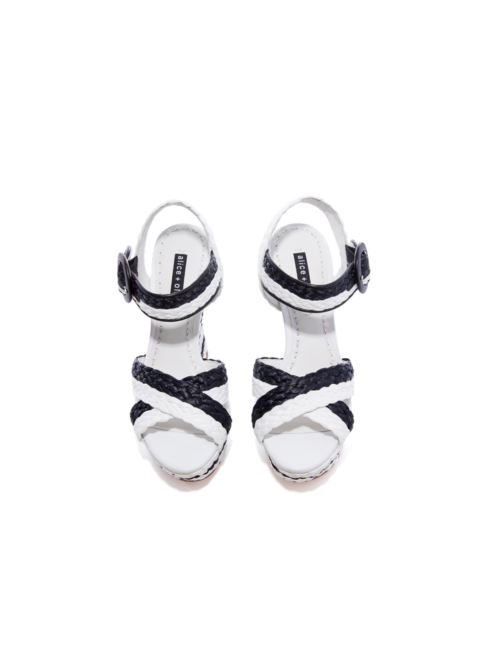 JOSIEY SANDAL - BLACK/WHITE image 2 - Alice And Olivia