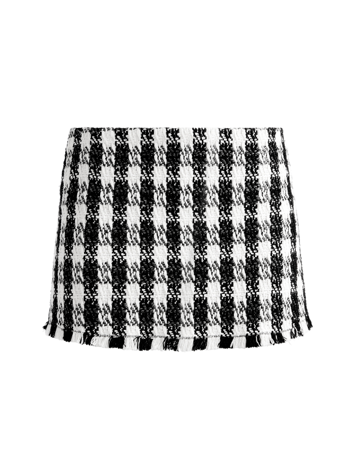 MACE TWEED MINI SKORT - BLACK/WHITE image 4 - Alice And Olivia
