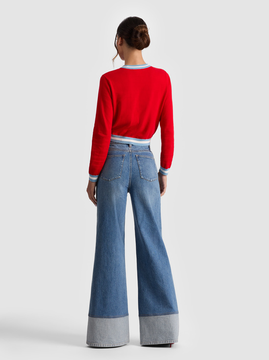 BRIGHT RUBY/MULTI-CAROLANN PULLOVER