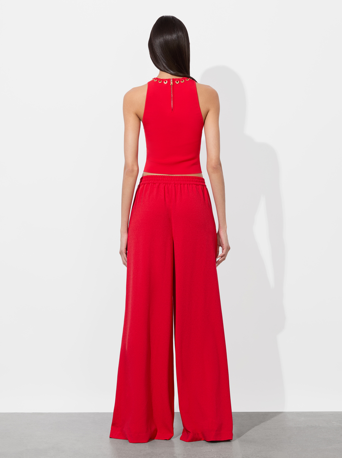 OJAI WIDE LEG PANT - BRIGHT RUBY image 2 - Alice And Olivia