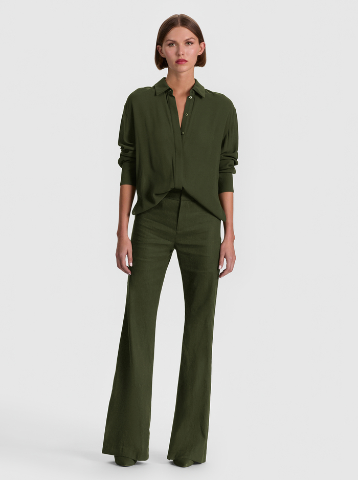 DIMITRA OVERSIZED BUTTON DOWN - DARK FERN image 1 - ALICE + OLIVIA