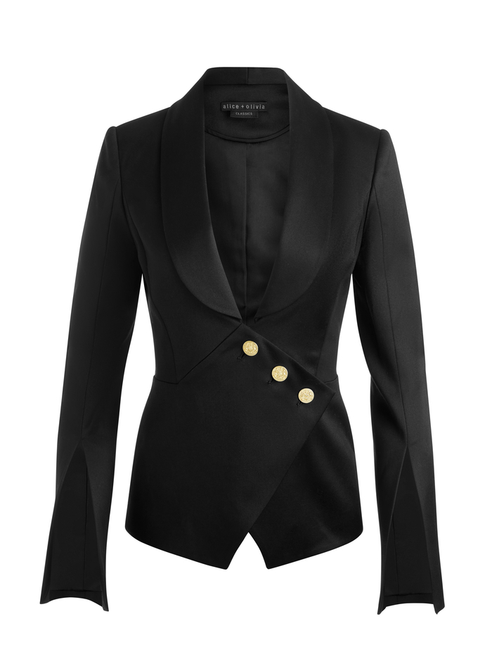 THE SCULPT BLAZER - BLACK image 5 - Alice And Olivia