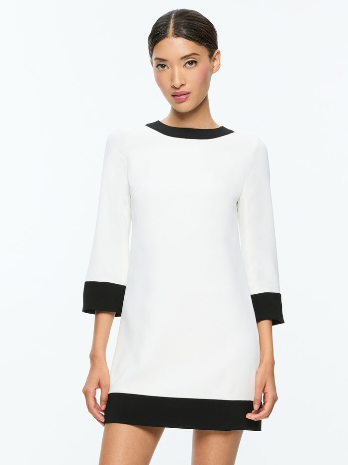 ELEONORA MINI DRESS - OFF WHITE/BLACK image 3 - Alice And Olivia