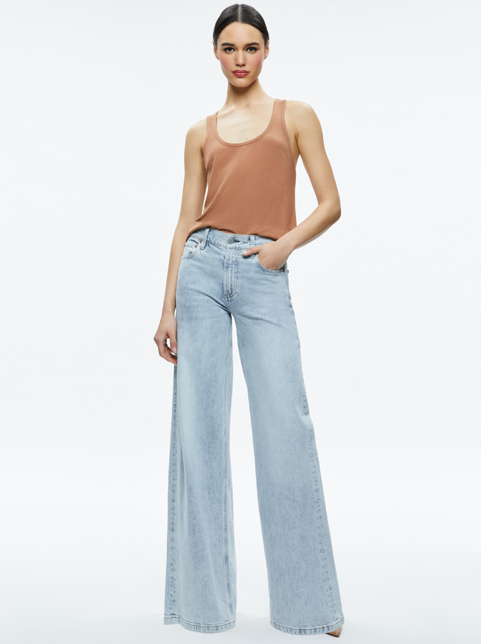 AVRIL BOXY TANK - CAMEL image 1 - Alice And Olivia