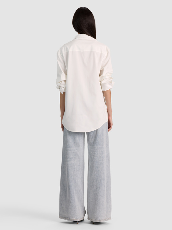 OFF WHITE-AIMEE DOUBLE LAYER BUTTON DOWN