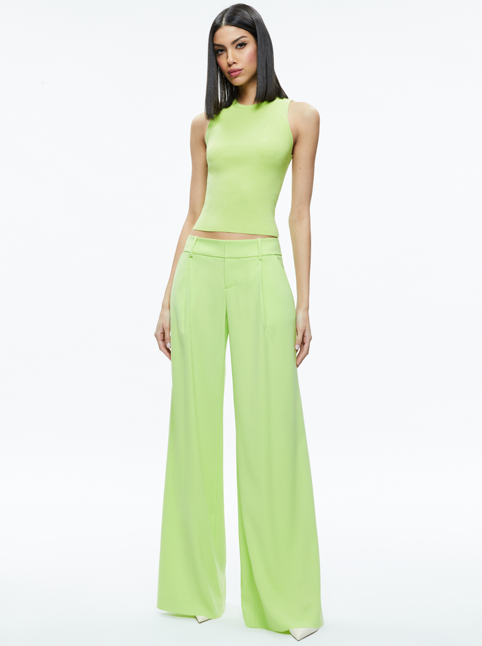 ERIC LOW RISE PANT - SHARP GREEN image 1 - Alice And Olivia