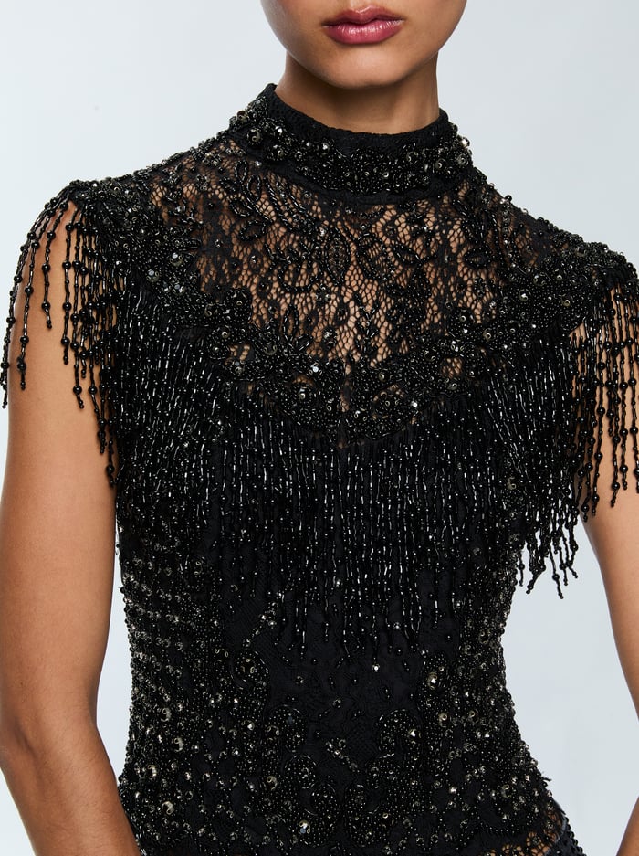 PRIA EMBELLISHED TOP - BLACK image 2 - Alice And Olivia