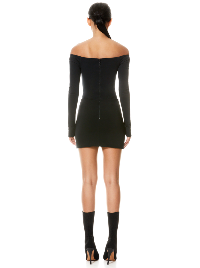 ELANA MINI SKIRT - BLACK image 1 - ALICE + OLIVIA