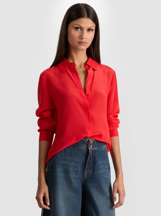 PERFECT RUBY-WILLA SILK BLOUSE