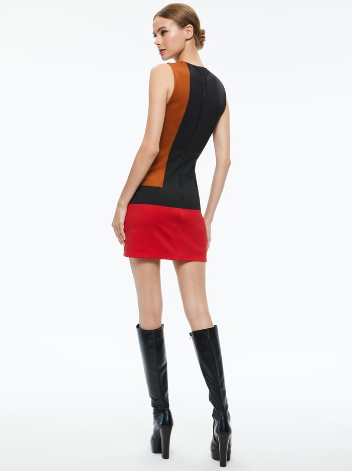 WYNELL MINI DRESS - MULTI COLORBLOCK image 1 - Alice And Olivia