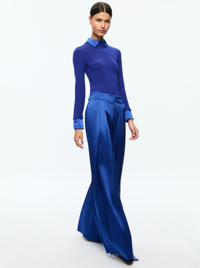 SIMON TROUSER - ROYAL image 4 - Alice And Olivia