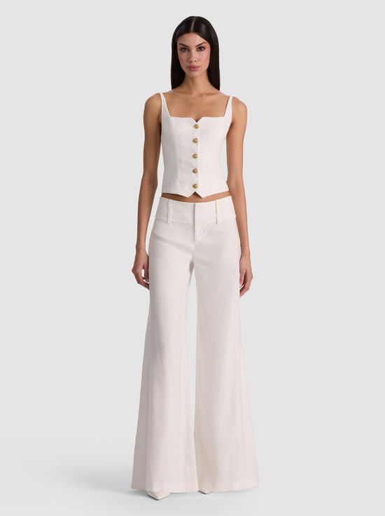 OLIVIA WIDE LEG LINEN PANT