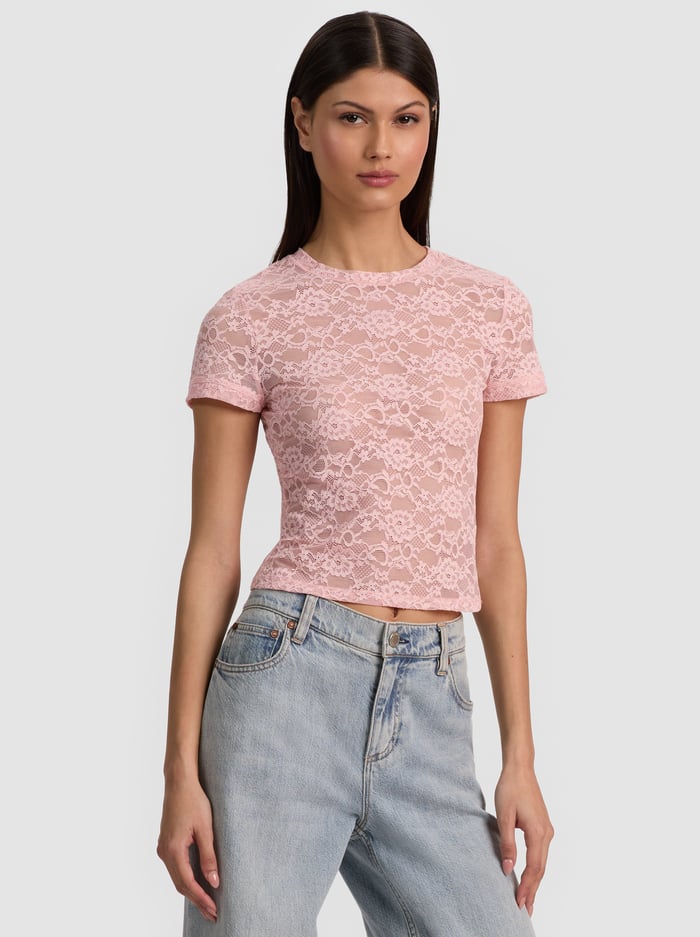 TESS TEE - ENGLISH ROSE - ALICE + OLIVIA