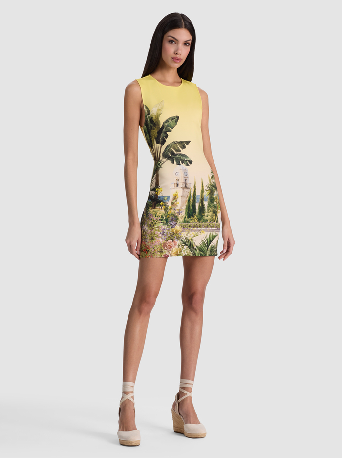 WYNELL STACEFACE FITTED MINI DRESS - PURE PARADISE image 4 - ALICE + OLIVIA