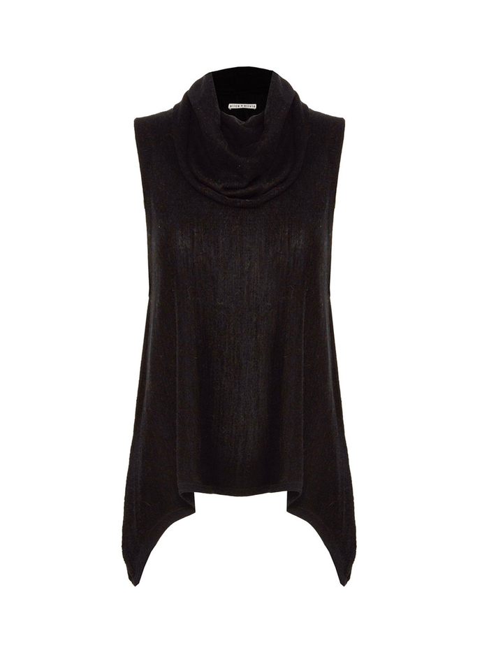 SHARRY SLEEVELESS TURTLENECK - BLACK image 5 - ALICE + OLIVIA