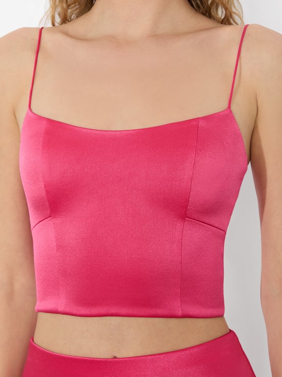 RASPBERRY-SAYLOR BUSTIER CAMI TOP