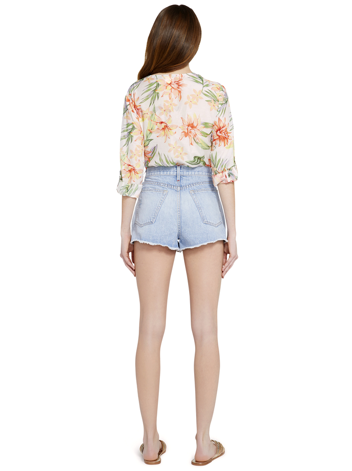 COLBY FLORAL BUTTON DOWN - HIBISCUS FLORAL image 1 - Alice And Olivia