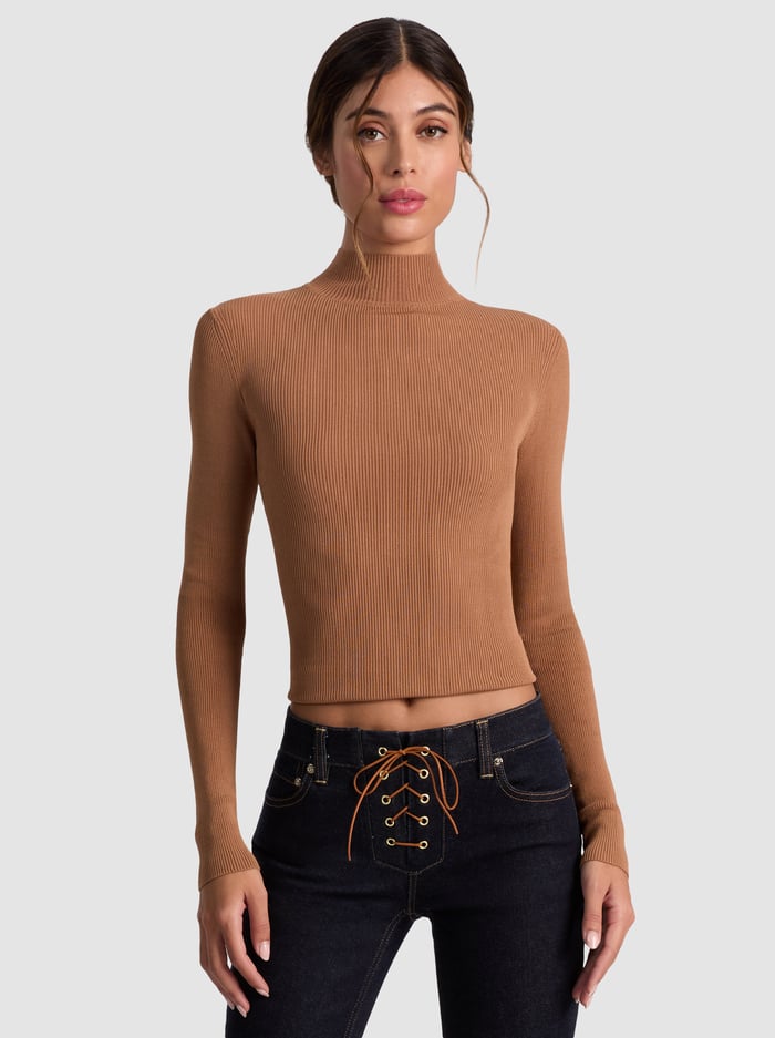 PRALINE-ROBERTA RIBBED TURTLENECK
