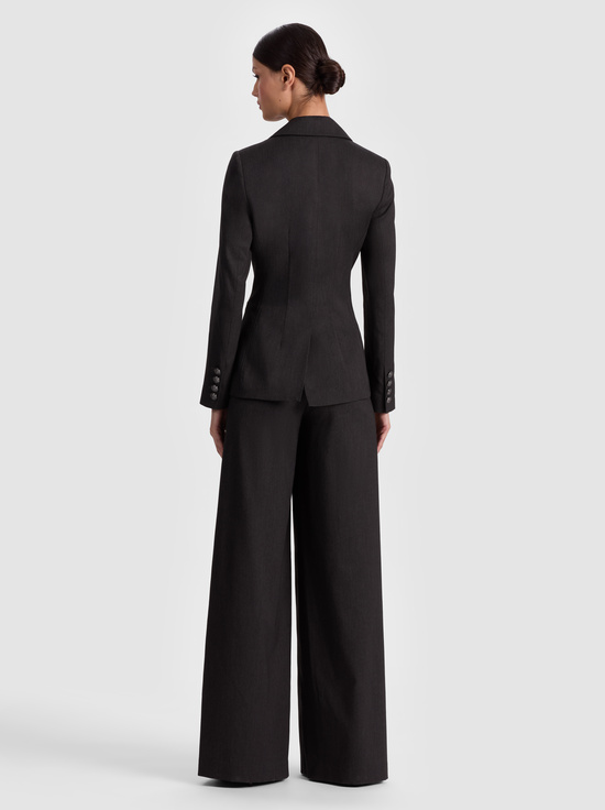 CHARCOAL-MACEY CINCHED WAIST BLAZER