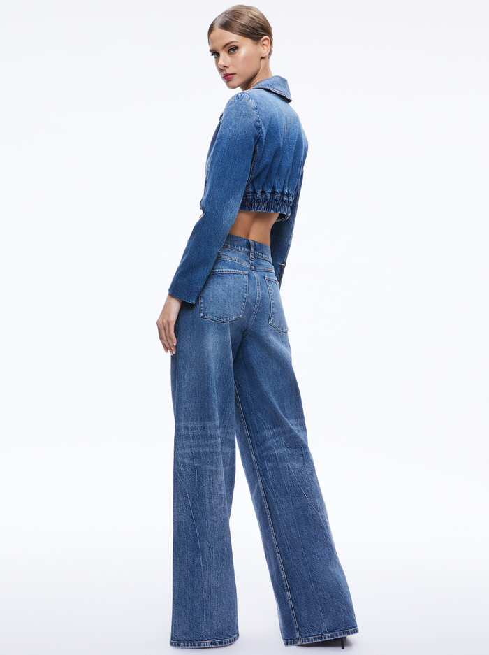 YARDLEY DENIM JACKET - LOLA BLUE image 1 - Alice And Olivia