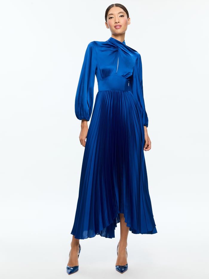 MAHOGANY MAXI DRESS - ROYAL image 3 - Alice And Olivia