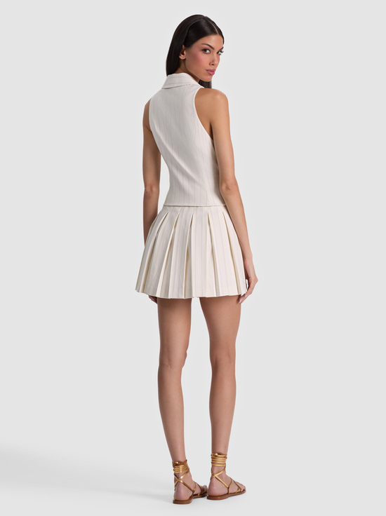 OFF WHITE/BLACK-ALICIA MINI DRESS
