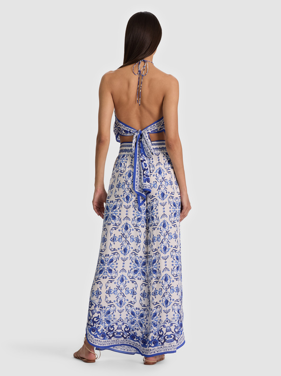 SOLSTICE-FRENCHIE HANDKERCHIEF HALTER TOP
