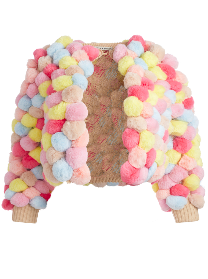 FAWN POM POM JACKET - MULTI image 5 - Alice And Olivia