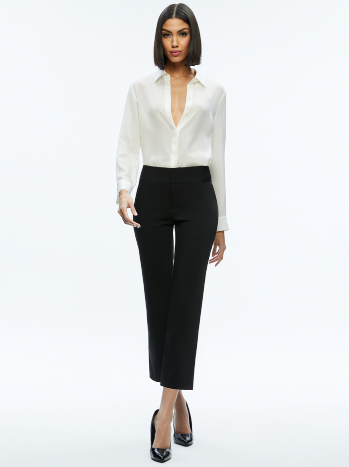 STACEY LOW RISE KICK FLARE PANT - BLACK image 4 - Alice And Olivia
